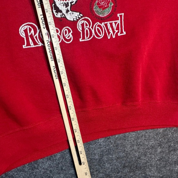 Vintage Wisconsin Badgers Rose Bowl Crewneck Sweatshirt XL Red 90s Football - Picture 13 of 14